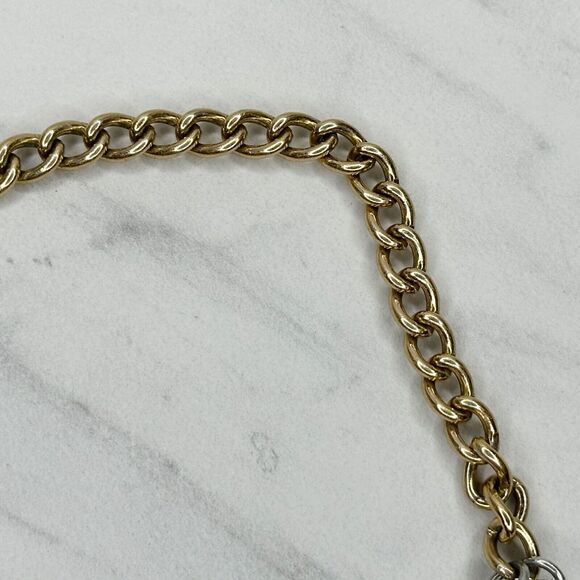 Lightweight Coin Charm Gold Tone Metal Chain Link Belt ✨ - Picture 12 of 12